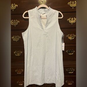 Southern Tide size Large sleeveless blue stripe cotton dress